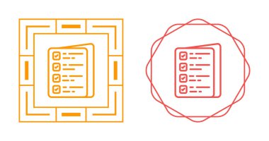 Kontrol listesi simgeleri ayarlandı, vektör illüstrasyonu
