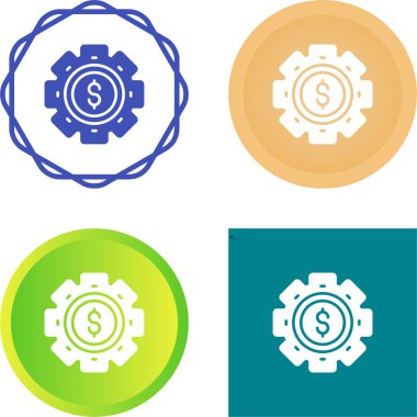 dolar simgesi vektör çizimi içeren dişliler 