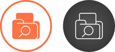 Sezgisel kullanıcı deneyimleri için modern dizayn arama dizini simgeleri.