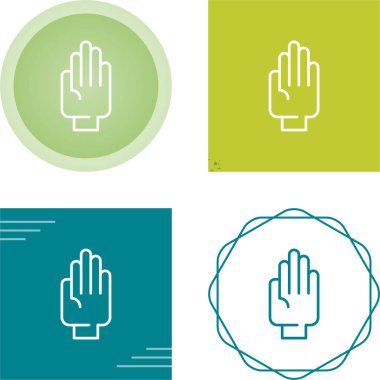 El Icons set, vektör çizim