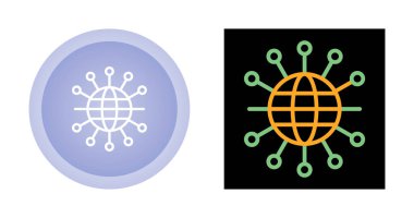 Ağ Topolojisi web simgesi vektör çizimi