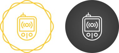 RFID Okuyucu Web simgesi vektör çizimi