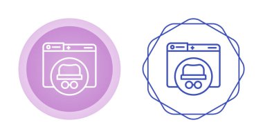 Incognito simgesi web basit illüstrasyon