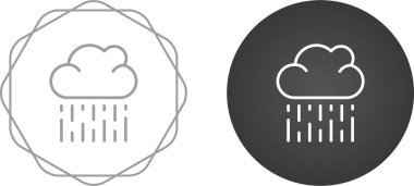 Yağmur bulutu ikonları ayarlandı. vektör illüstrasyonu