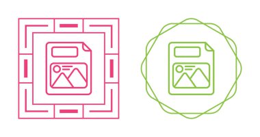 Dijital içerik için modern ortam dosya simgesi, beyaz arkaplanda izole edilmiş vektör illüstrasyonu 