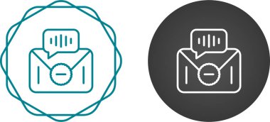 Sesli mesaj web simgesi vektör illüstrasyonu