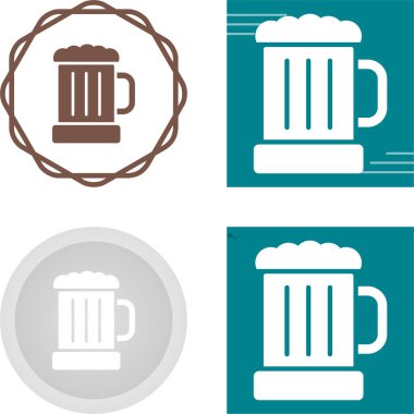 bira kupası simgeleri, vektör illüstrasyonu basit tasarım