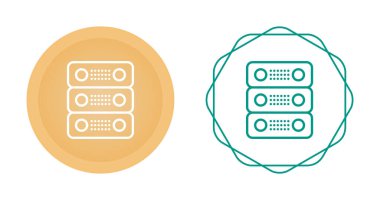 Sunucu simgeleri ayarlandı, vektör illüstrasyonu