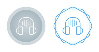 kulaklık simgeleri ayarlandı, vektör illüstrasyonu
