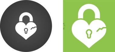 Beyaz arkaplanda izole edilmiş kalp kilitleri seti, vektör illüstrasyonu  