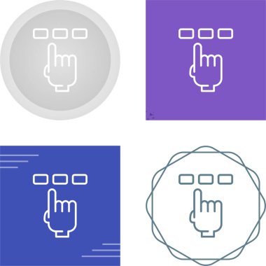 Beyaz arkaplanda insan eli simgeleri seçiyor, vektör yanılsaması 