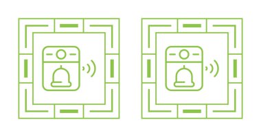 Video Kapı zili web simgesi vektör illüstrasyonu