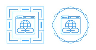 bilgisayar dizinleri ve dünya simgeleri, vektör illüstrasyonu