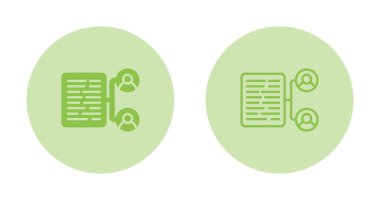 belge simgeleri ayarlandı, vektör illüstrasyonu basit tasarım