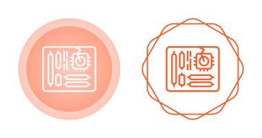 Beyaz arkaplanda bilgisayar ana kart simgeleri kümesi, vektör illüstrasyonu   