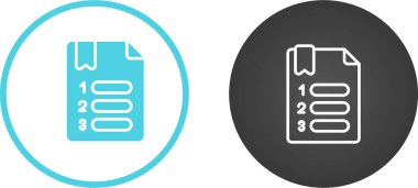 liste simgeleri ayarlandı, vektör illüstrasyonu