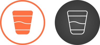 bir bardak su ağı ikonu vektör illüstrasyonu