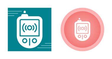 RFID Okuyucu Web simgesi vektör çizimi