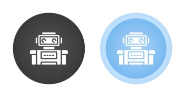 Beyaz arkaplanda izole edilmiş robot simgeleri