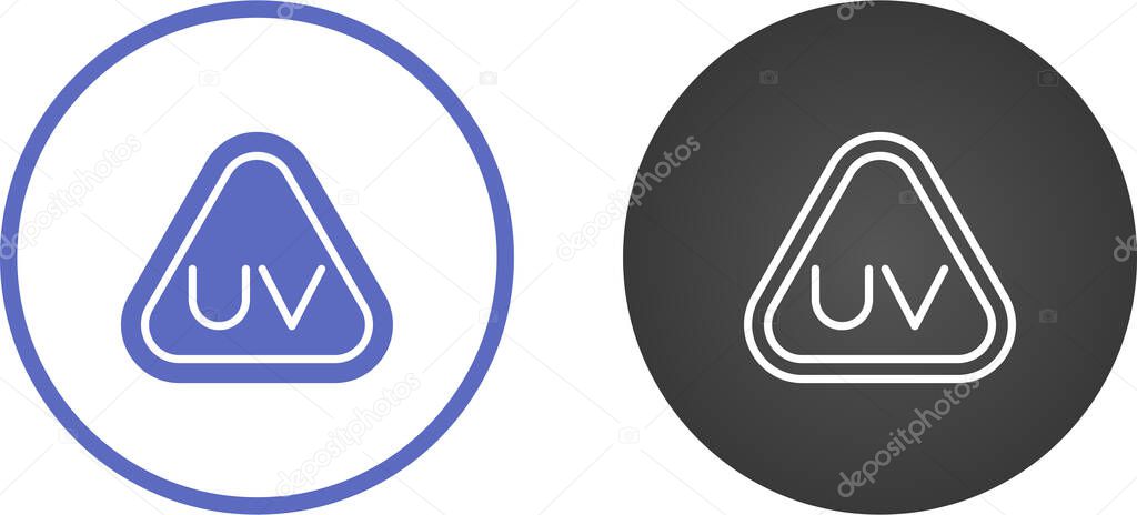 Ultraviolet Rays icon set vector illustration