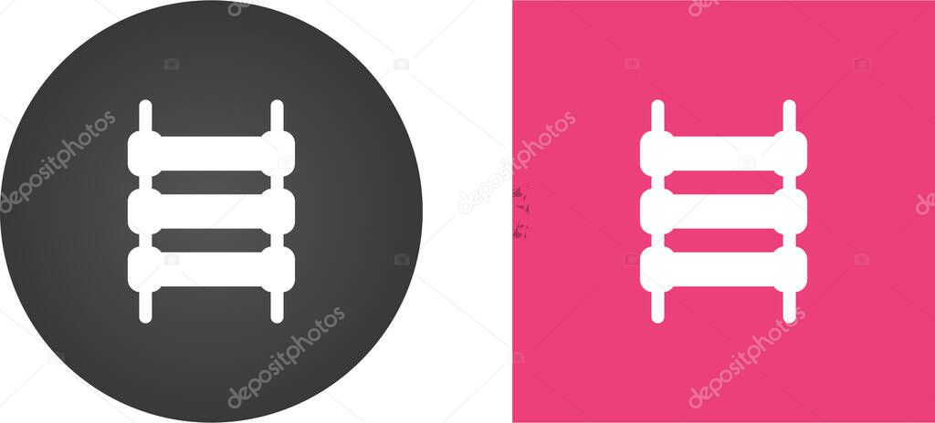 Set of track rails icons isolated on white background, vector illustration