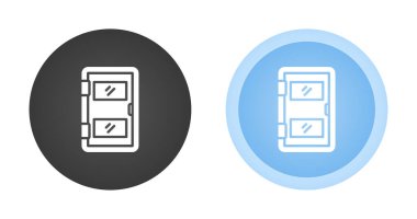 Beyaz arkaplanda izole edilmiş kapı simgeleri, vektör illüstrasyonu 