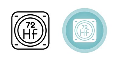 Hafniyum kimyasal element simgeleri vektör illüstrasyonu