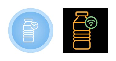 akıllı fitness şişe ikonu vektör illüstrasyon tasarımı