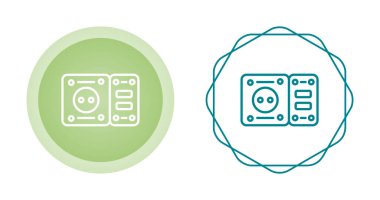 elektrik soket simgeleri ayarlandı, basit illüstrasyon