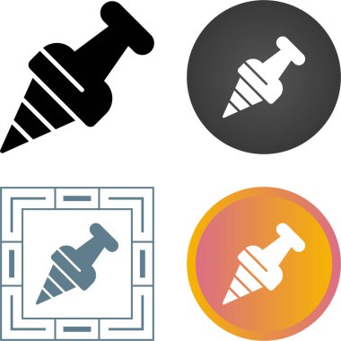 Pushpin web simgesi vektör illüstrasyonu