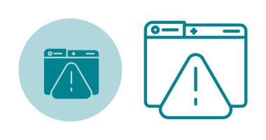 Web sitesi uyarı simgesi, vektör resmi beyaz arkaplanda izole edildi 