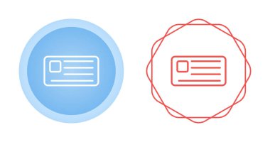 Kimlik kartı simgeleri ayarlandı, vektör illüstrasyonu