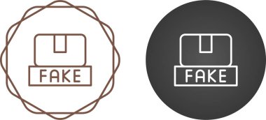 Sahte Ürünler, sahte ikonlar vektör illüstrasyonu 
