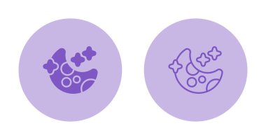 ay ve yıldız simgeleri beyaz arkaplanda izole edilmiş web dizisi