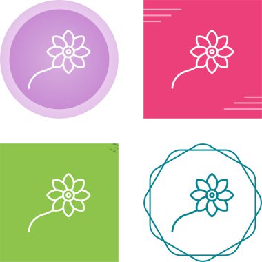 çiçek simgeleri web tablosu beyaz arkaplan üzerine illüstrasyon