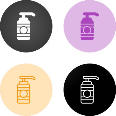 Pompa şişesi simgeleri koleksiyonu, vektör silueti beyaz arkaplanda izole edildi 