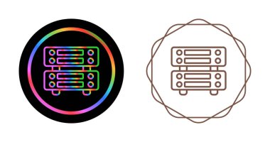data sunucusu web simgesi vektör illüstrasyonu