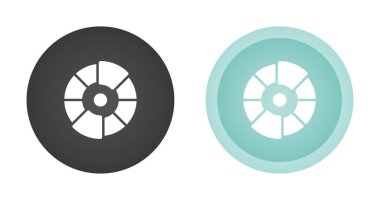 Pasta grafiği bilgi simgesi. Bölümlerle veya parçalarla çember çizimi yapın. Bilgi, veri analizi, web tasarımı, ui veya sunum için bölümlü çemberler. Vektör illüstrasyonu.