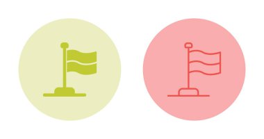 Bayrak Simgelerinin Basit Seti. Başarı, Zafer, vektör çizimi