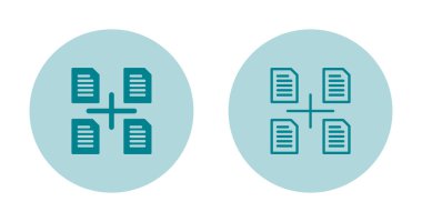 belge simgeleri ayarlandı, vektör illüstrasyonu basit tasarım