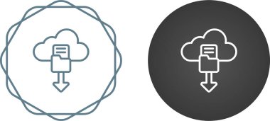 Bulut Güvenliği Denetim simgeleri ayarlandı, vektör illüstrasyonu basit tasarım