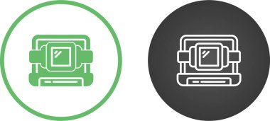 Beyaz arkaplanda dizüstü bilgisayar simgeleri, vektör illüstrasyonu