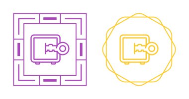 Güvenli simgeler ayarlandı, vektör basit illüstrasyon      
