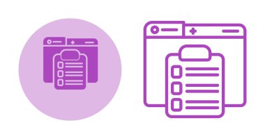 Panoları olan bilgisayar dizinleri ve beyaz arkaplan üzerindeki simgeleri test ediyor 