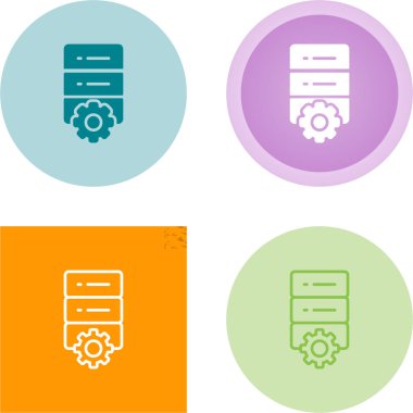 Sunucu Web simgesi vektör illüstrasyonu