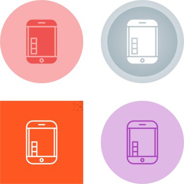 cep telefonu ekran simgeleri ayarlandı, vektör illüstrasyonu