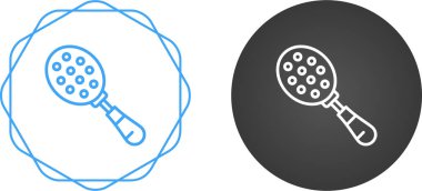 Boşluk simgelerine sahip spatula beyaz arkaplanda izole edildi.