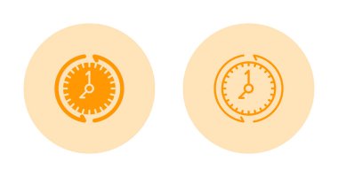 Ok simgeli saat, vektör illüstrasyonu