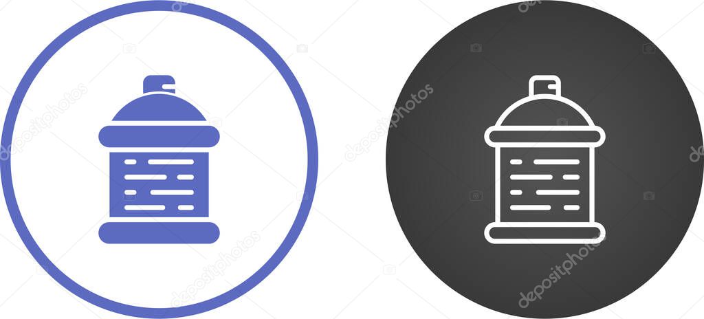 Spray can silhouette black icon. Vector illustration of spray can symbol isolated on white background