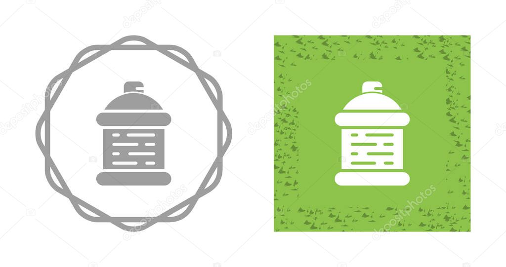 Spray can silhouette black icon. Vector illustration of spray can symbol isolated on white background